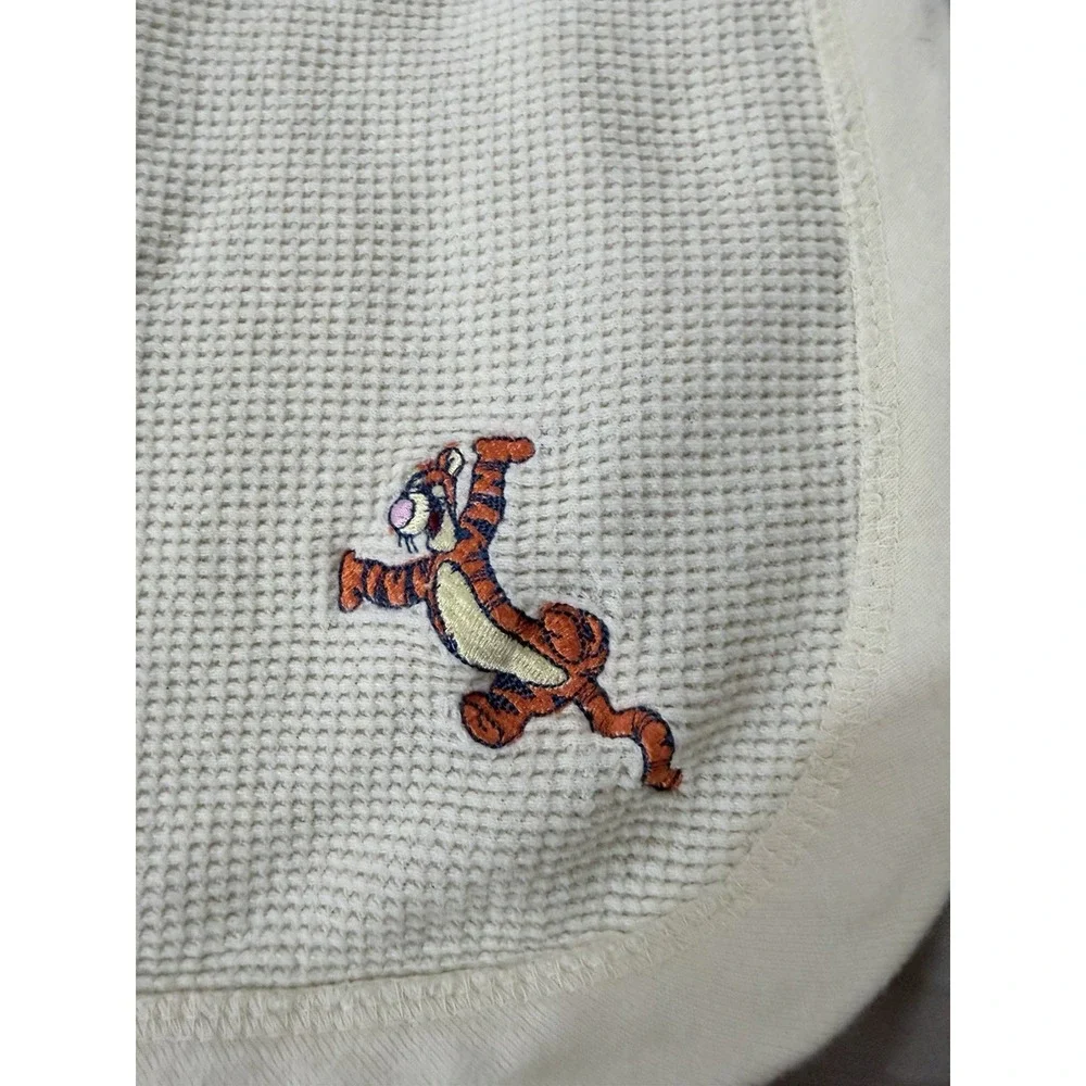 Disney Winnie The Pooh TIGGER Waffle Weave Knit Thermal Baby Blanket 30x30